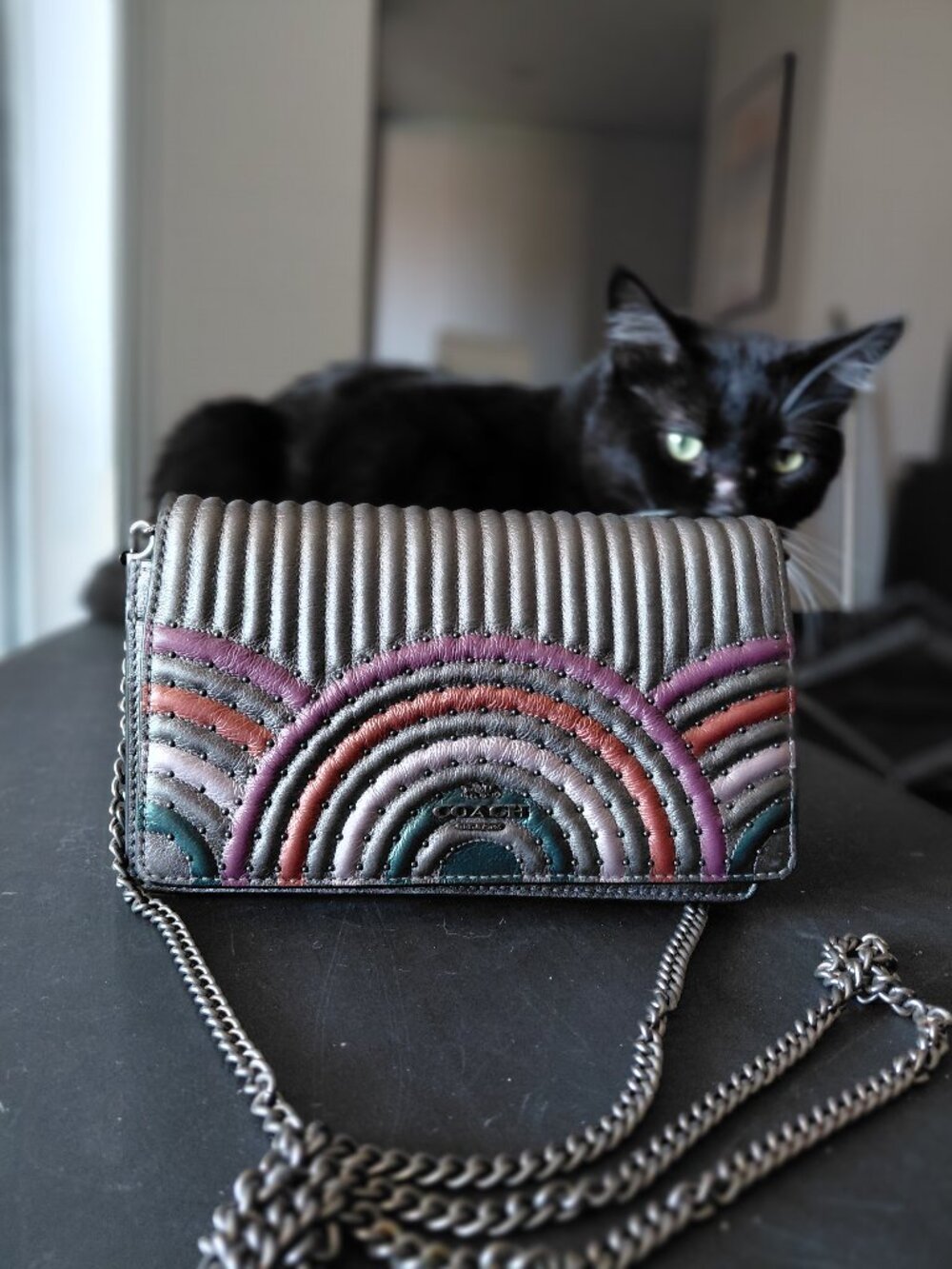 Coach Callie Foldover Chain Crossbody Clutch